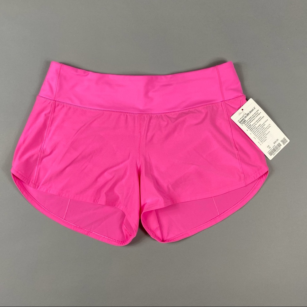 Lululemon Women’s Speed Up Shorts pink 4” inseam